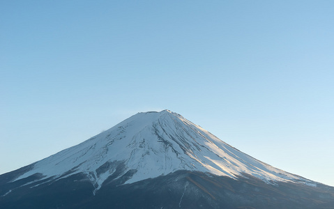 从河口湖富士山的视图