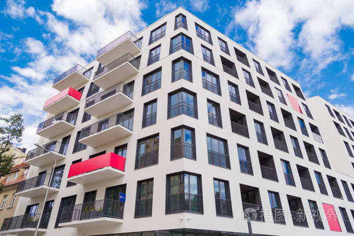 现代豪华公寓建筑.当代设计居住的房子