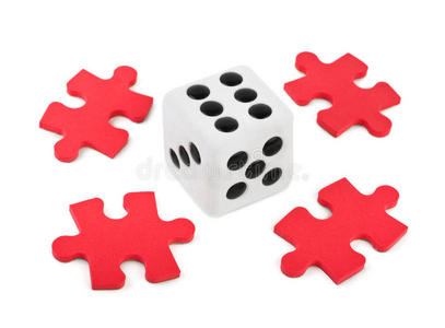 骰子和拼图照片