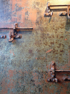 古老的 锁定 门闩 铰链 金属 安全 安全的 力量 谷仓