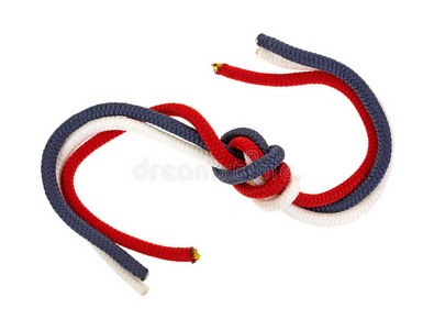 红白蓝结绳