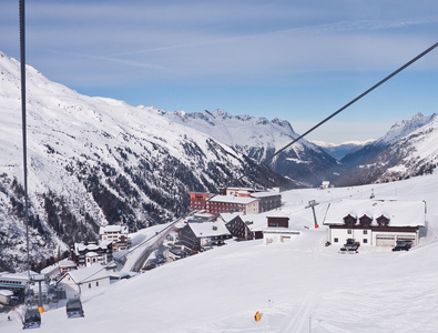 滑雪度假村 hohrgurgl。奥地利