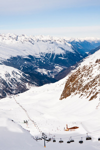 滑雪度假村 hohrgurgl。奥地利