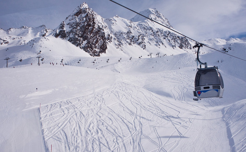 滑雪度假村 hohrgurgl。奥地利