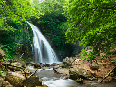 天然瀑布天然泉水瀑布照片