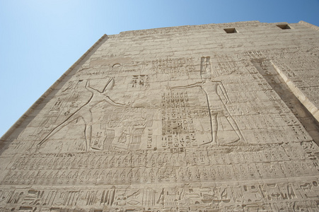 hieroglypic 雕刻上埃及神庙