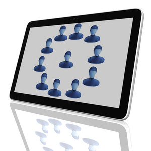 社会网络组的平板电脑图片