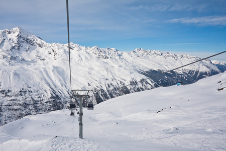 滑雪度假村 hohrgurgl。奥地利