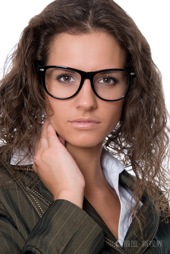 戴眼镜的美丽女人照片-正版商用图片0vf33p-摄图新视界