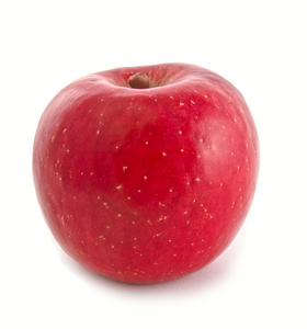 熟透的红苹果，孤立在白色
