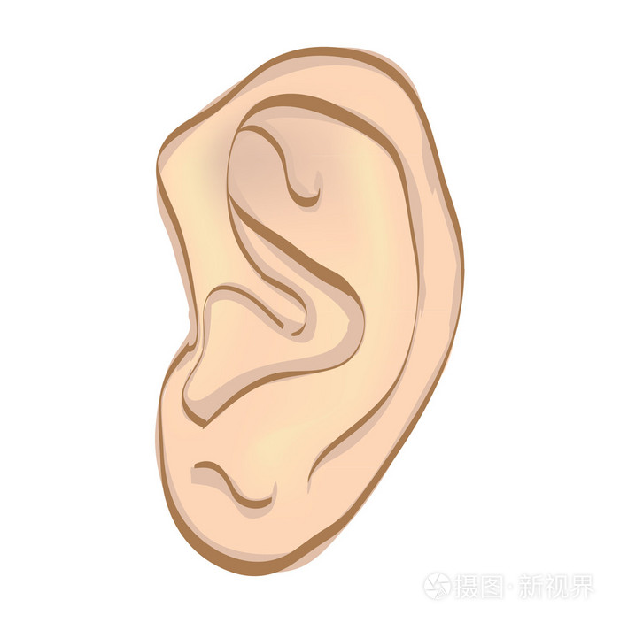 人的耳朵插画-正版商用图片0vf654-摄图新视界