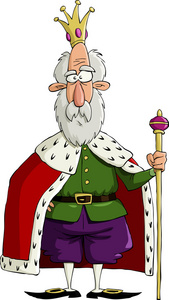 国王滑稽的国王字符呼喊, 国王在愤怒卡通矢量例证国王-现代矢量卡通