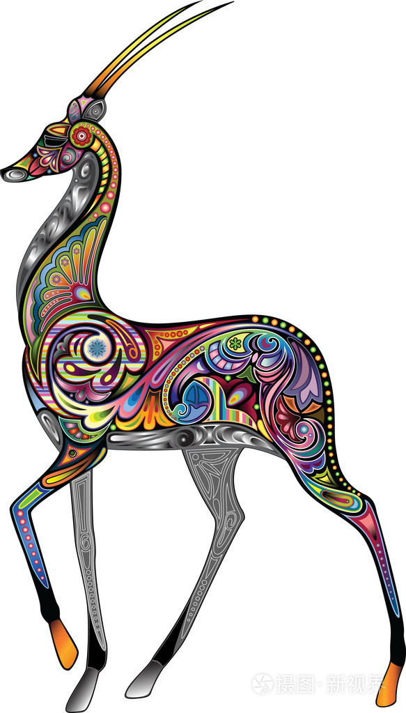 羚羊插画-正版商用图片0vfdsr-摄图新视界