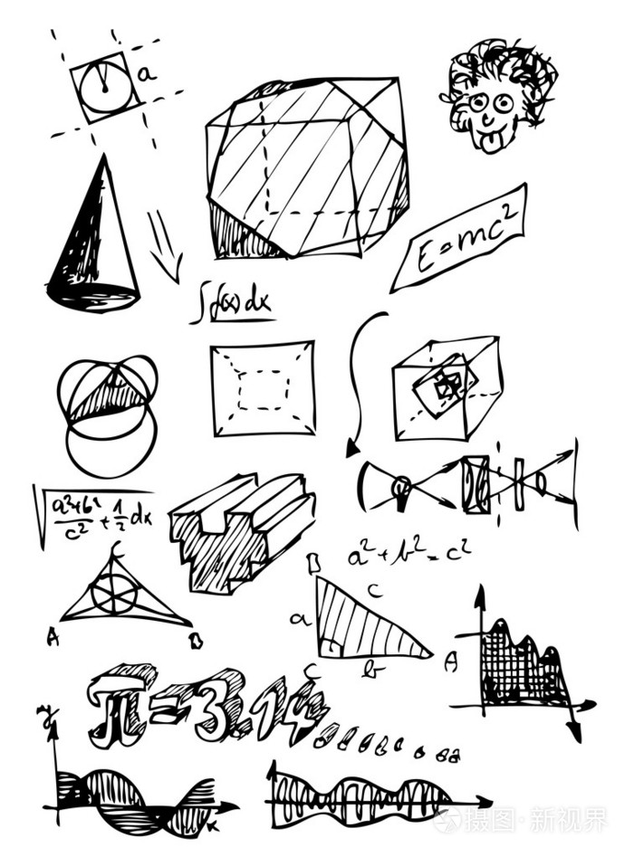 数学符号简笔画 可爱图片