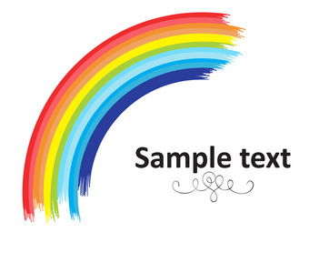 月亮形状彩虹旗照片