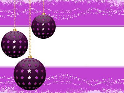 紫色摆设圣诞节背景
