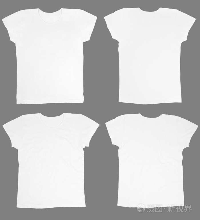 前端和后端空白白色t恤