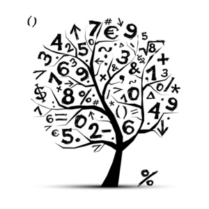 数学树为您设计的数学符号与艺术树照片