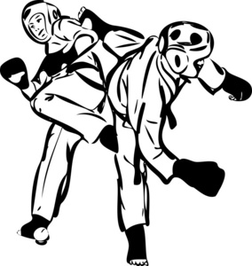 空手道 kyokushinkai 素描武术和好斗体育