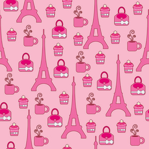 粉色炫彩壁纸。巴黎