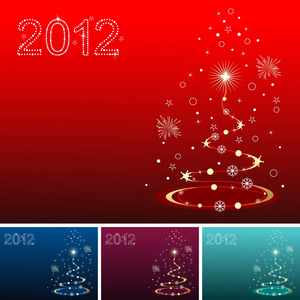 艺术与创意圣诞树圣诞 2012年文本