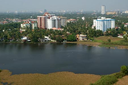 这座城市，科钦 kochi 印度南部喀拉拉邦的一般视图