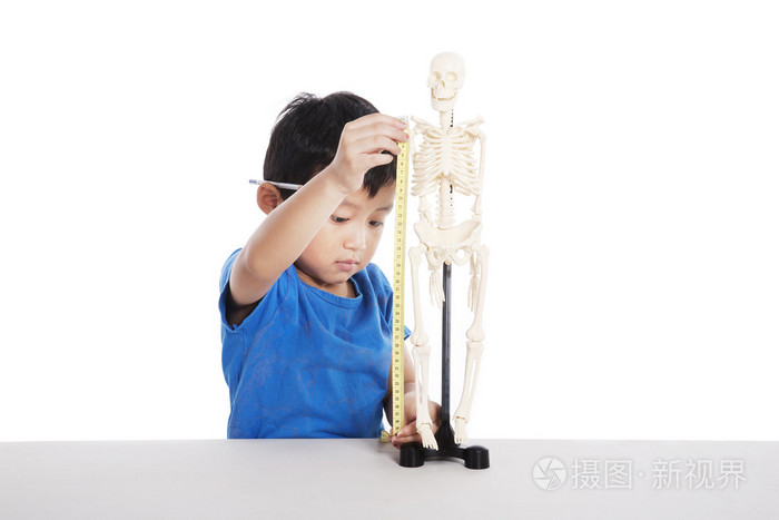 男孩学会了人体解剖学