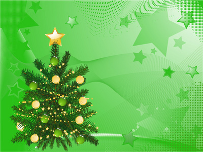 绿色的圣诞树背景