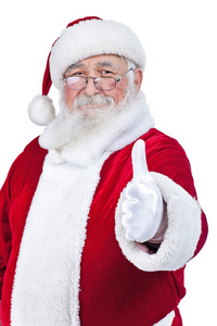 圣诞老人给拇指向上标志