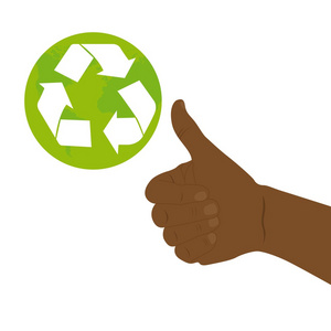 一手好字与回收标志图片