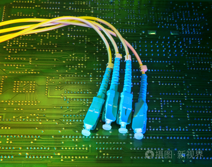 电子印刷电路板,技术风格对纤维 opti