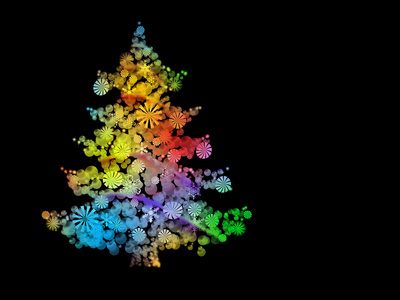 多彩的圣诞树
