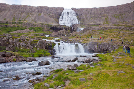 冰岛北部的 dynjandi 瀑布