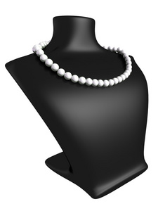 关于黑人模特的珍珠项链图片