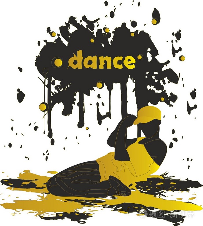 在喷漆跳舞的女孩