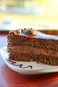 一块巧克力蛋糕