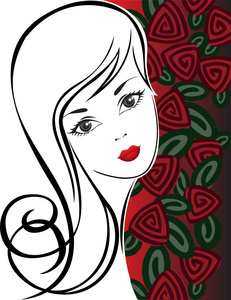 女孩与玫瑰