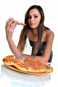 披萨的女人