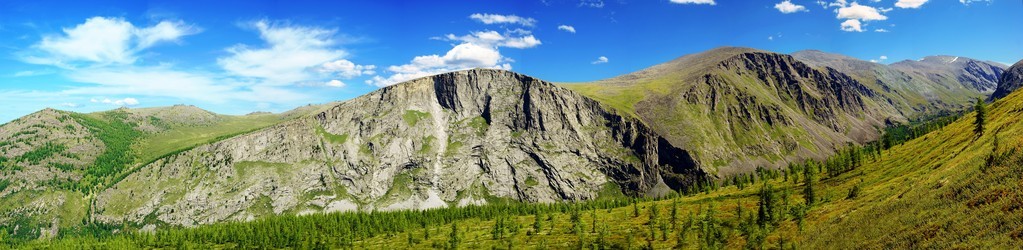 亚洲山的全景