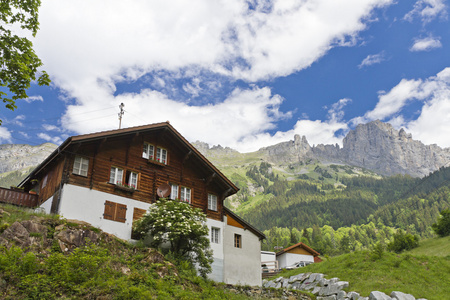 在夏天的山小屋