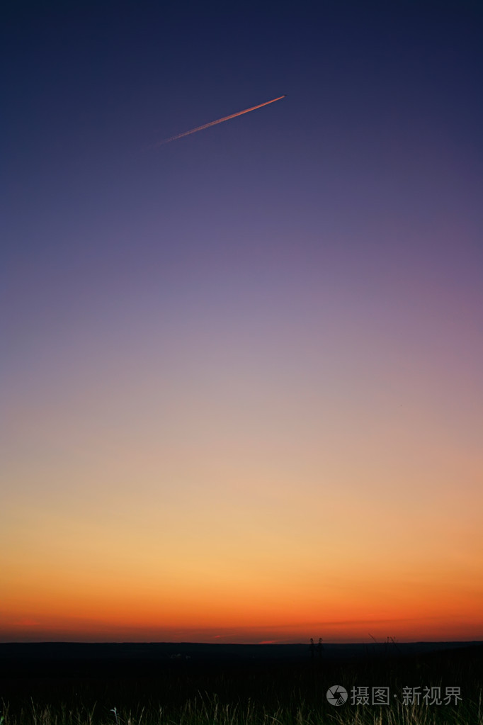 美丽的天空的夜景