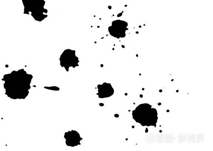 的红血滴白纸上的红血滴絣白纸上的红血滴白色的彩色墨迹白纸上的红血