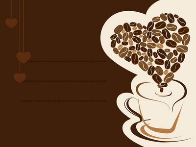 咖啡为你所爱的人的。矢量插画