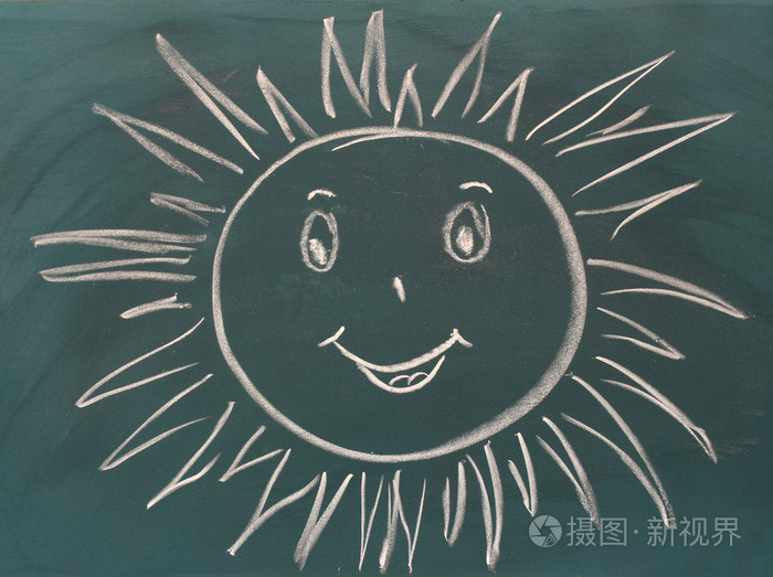 太阳黑板报画法图片