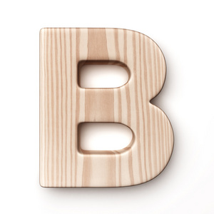 在木材中的字母 b