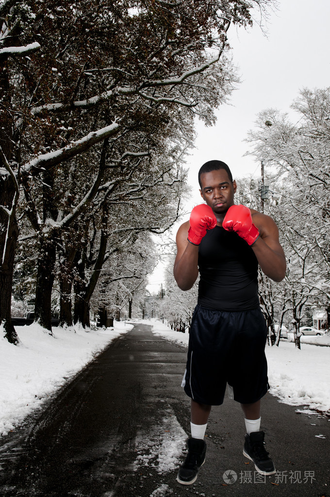 黑人拳击手
