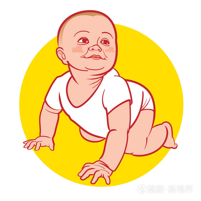 新出生的婴儿的小女孩