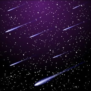 流星夜空繁星点点的夜空流星雨照片