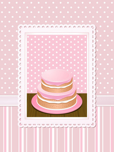 粉色复古蛋糕背景