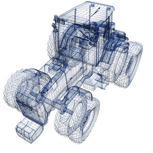 拖拉机 3d 模型